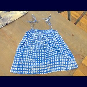 Lilly Pulitzer Blue and White Gingham Tank Top - Size Medium